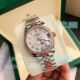 Swiss clone Rolex Datejust 31 MOP face diamond bezel rose gold two-tone watch (2)_th.jpg